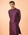 Festive Wine Kurta Pajama Set